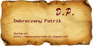Debreczeny Patrik névjegykártya